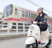 京王電車8000系とビーノデラックス（ベージュ）