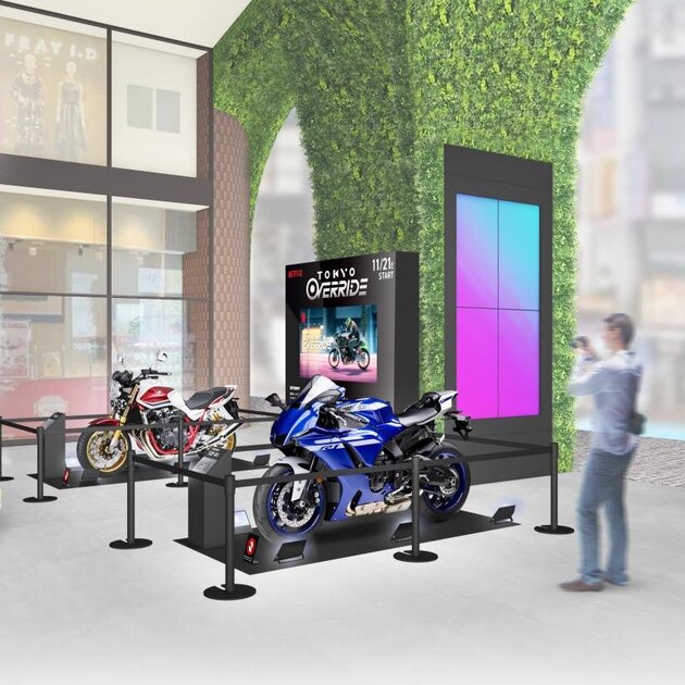Netflixシリーズ「Tokyo Override」に登場するバイクを渋谷